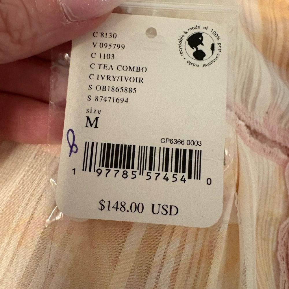 FREE PEOPLE SPRING FLING Mini Dress - Cream and Pink - Picture 10 of 10